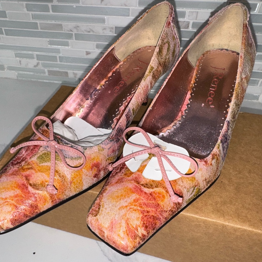 J.Renee Women's Pink Floral Heels